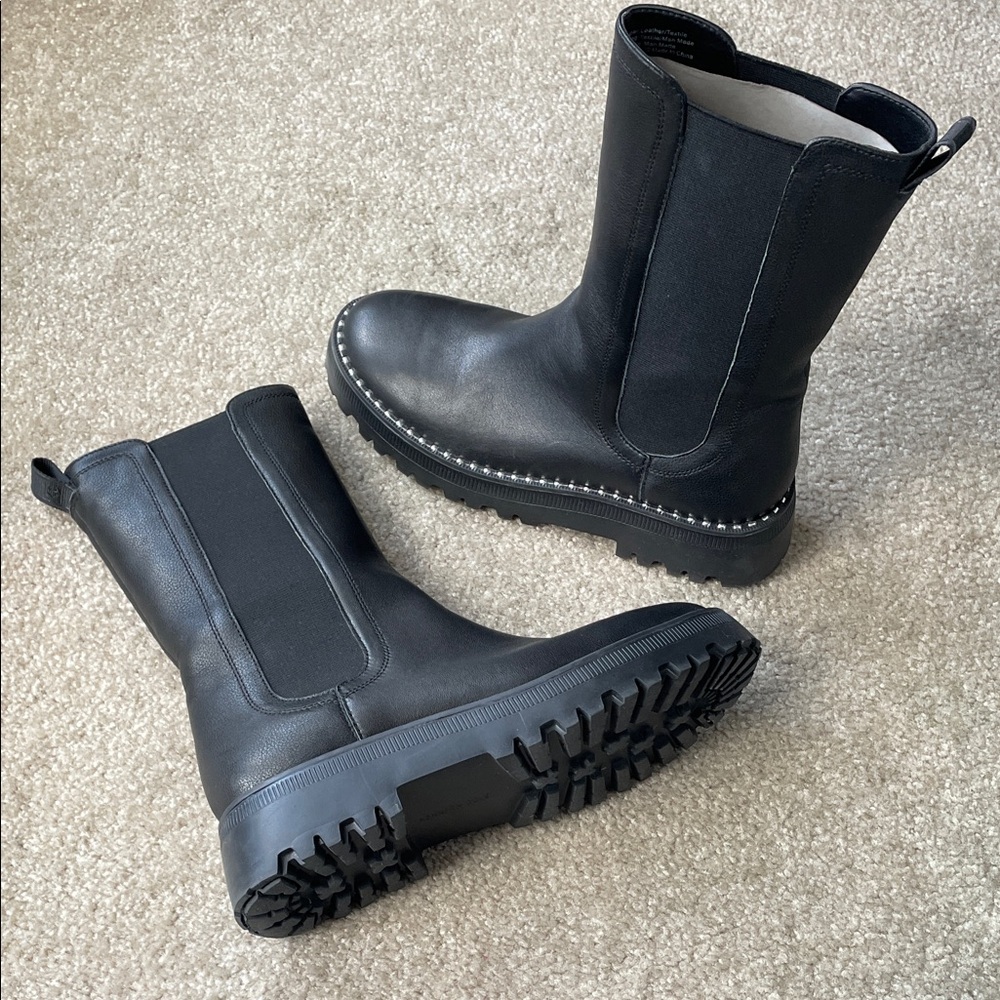 Kenneth Cole Black Combat Boots